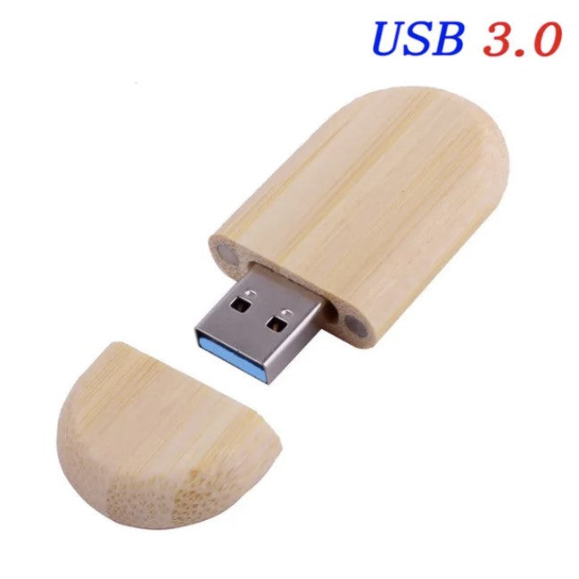 Stick Memorie USB LEMN V1 128GB 3.0 Cires (personalizabil)