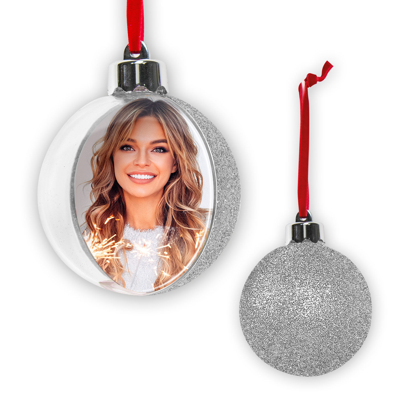 SF12SG Glob Personalizabil Silver Glitter