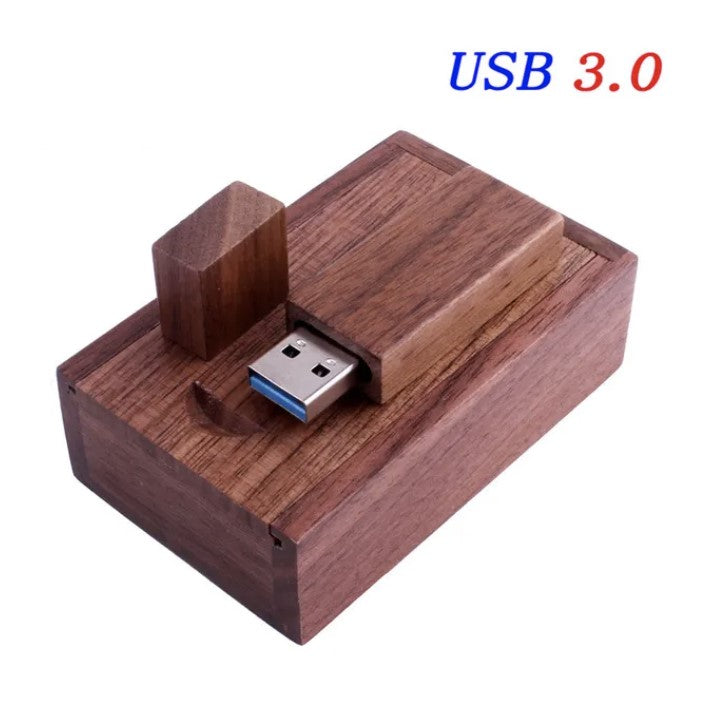 Stick Memorie USB LEMN V2 64GB 3.0 Mahon (personalizabil)