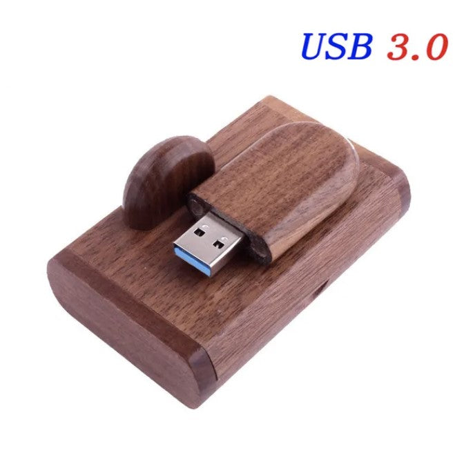 Stick Memorie USB LEMN V1 128GB 3.0 Mahon (personalizabil)