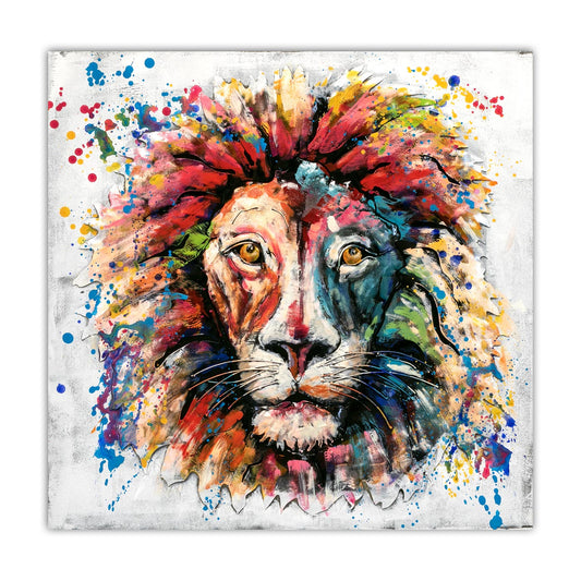 FY788 Wall Art Lion White