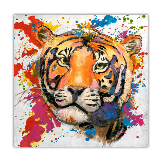 FY783 Wall Art Tiger White