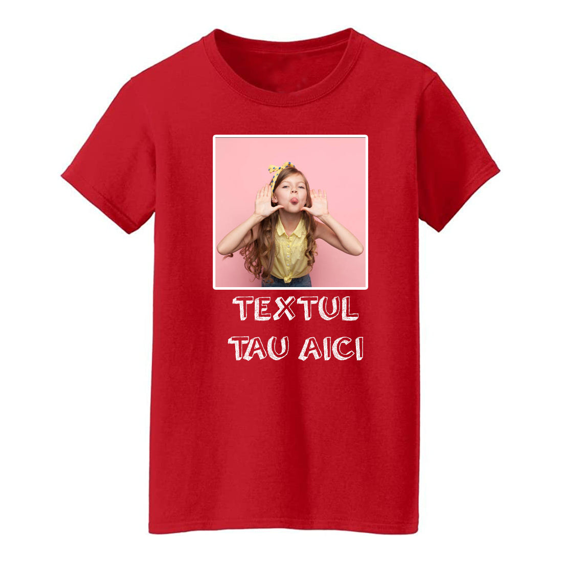 Tricou Rosu Personalizabil