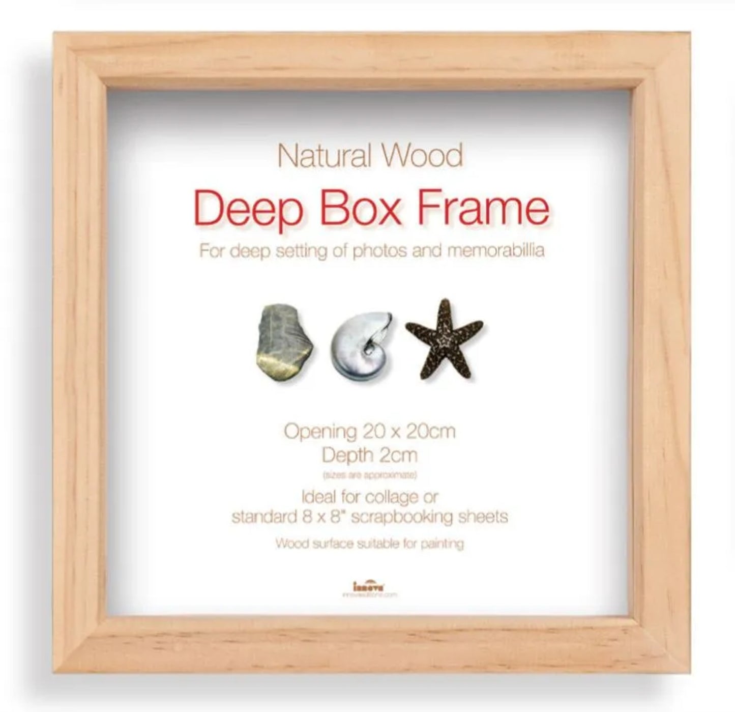PI6819Z Box Frame Natural 30x30